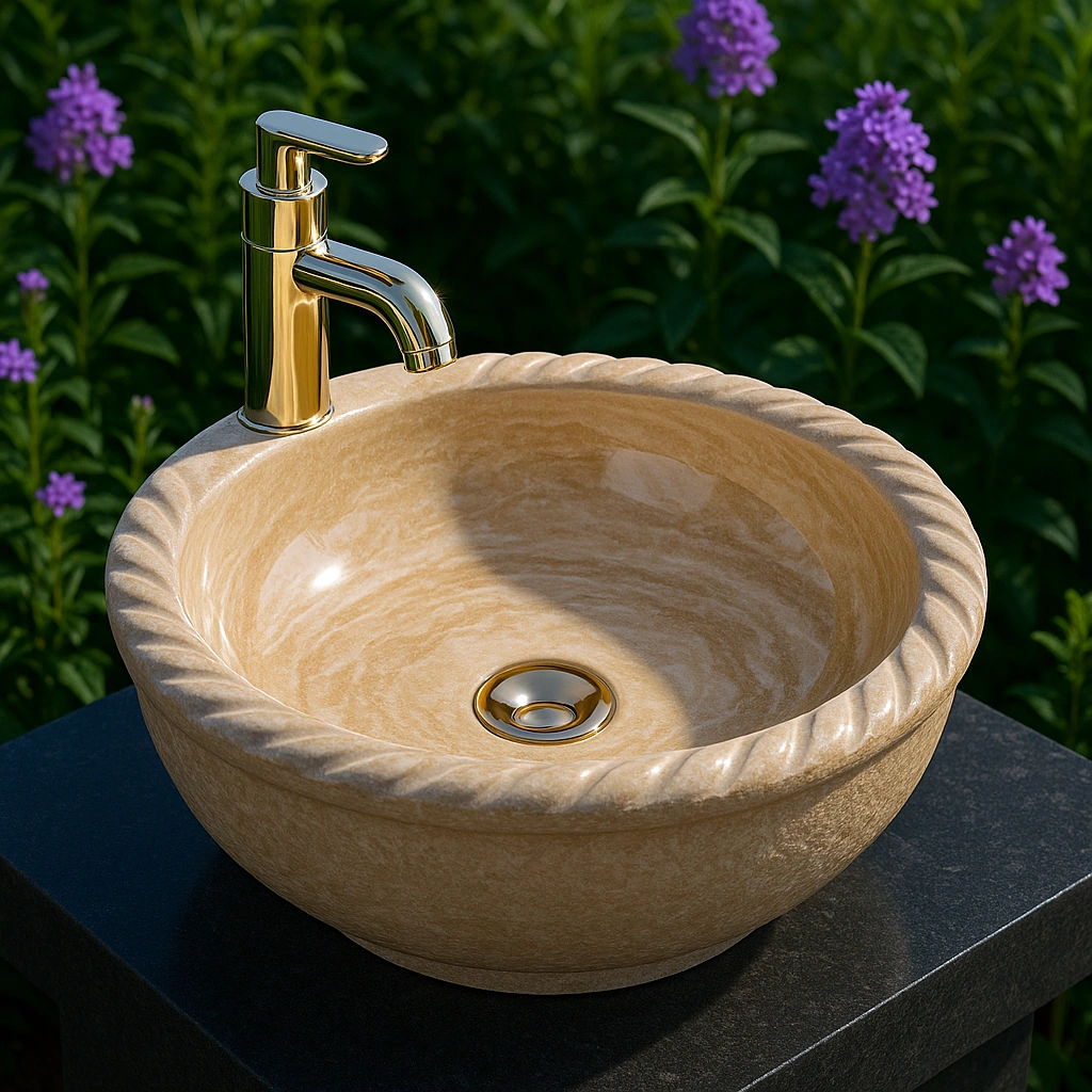 Petra Rope – Doğal Traverten Lavabo – MERMERİN