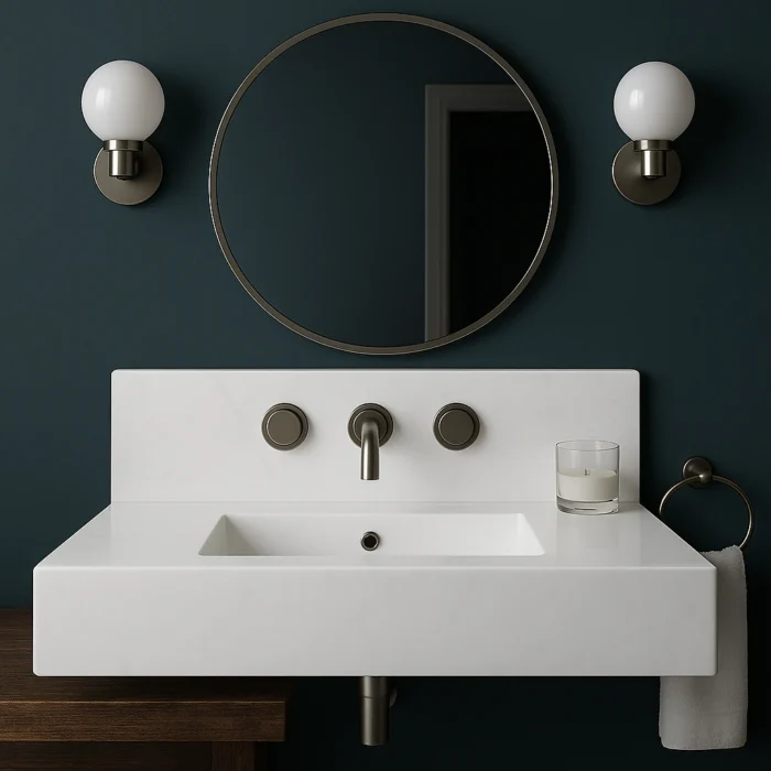 Duvara Monte Tasarım Banyo Lavabosu