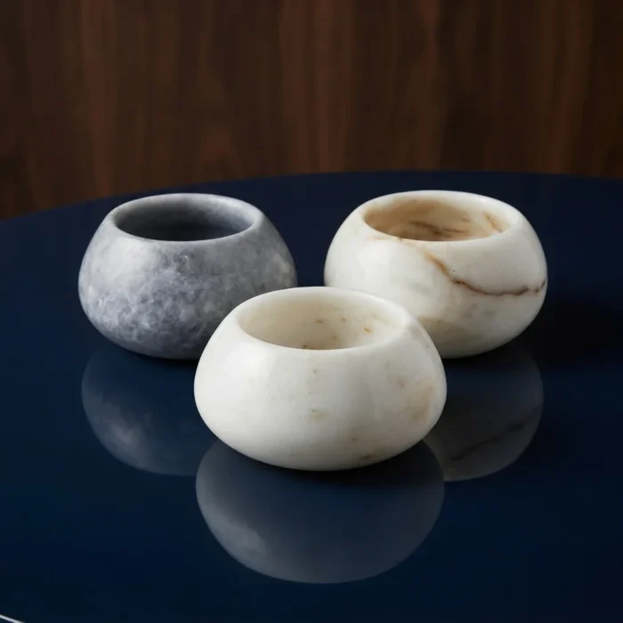 Doğal Mermer Tealight Mumluk