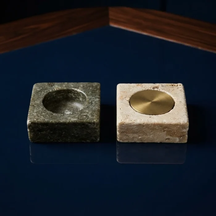 Doğal Taş Küp Tealight Mumluk